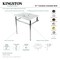 Kingston Brass 31 Console Sink with Brass Legs 8Inch, 3 Hole, WhitePolished Nickel KVBH31227W8B6 - alternate 2